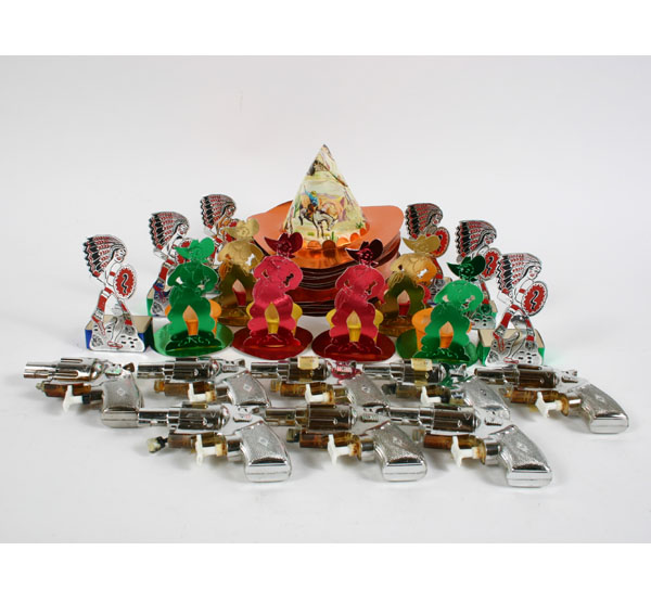Vintage party favors; foil cowboy