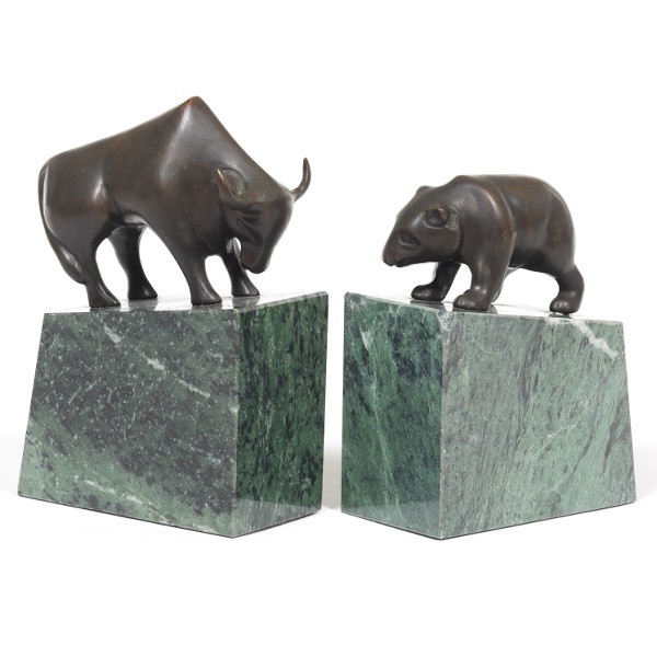 VINTAGE PATINATED BRONZE AND