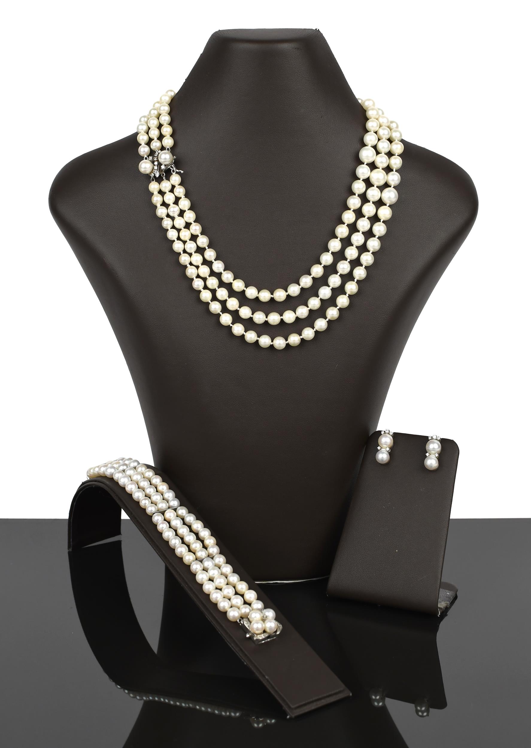 VINTAGE PEARL AND DIAMOND JEWELRY