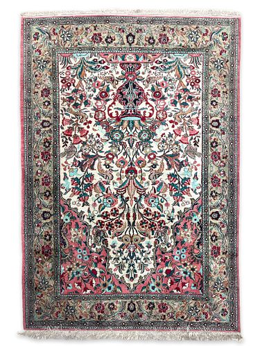VINTAGE PERSIAN HANDMADE SILK QUM