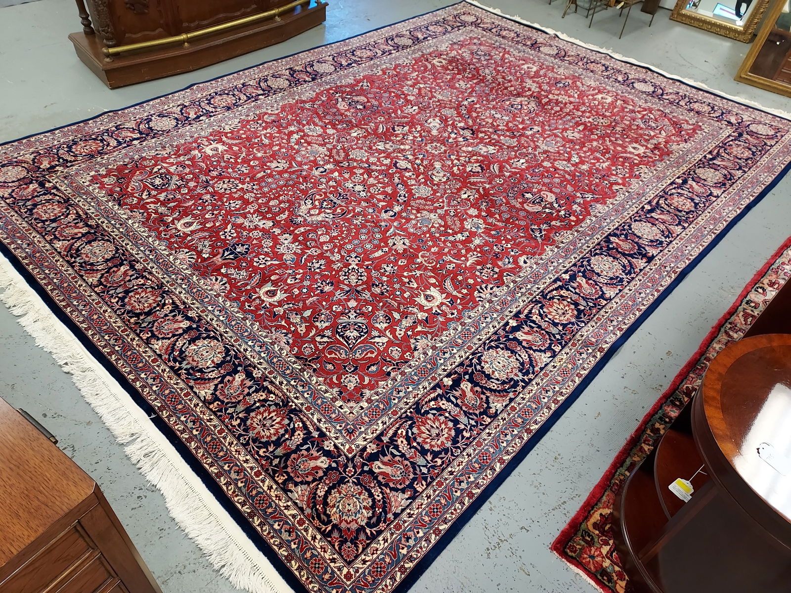 VINTAGE PERSIAN TABRIZ HAND KNOTTED