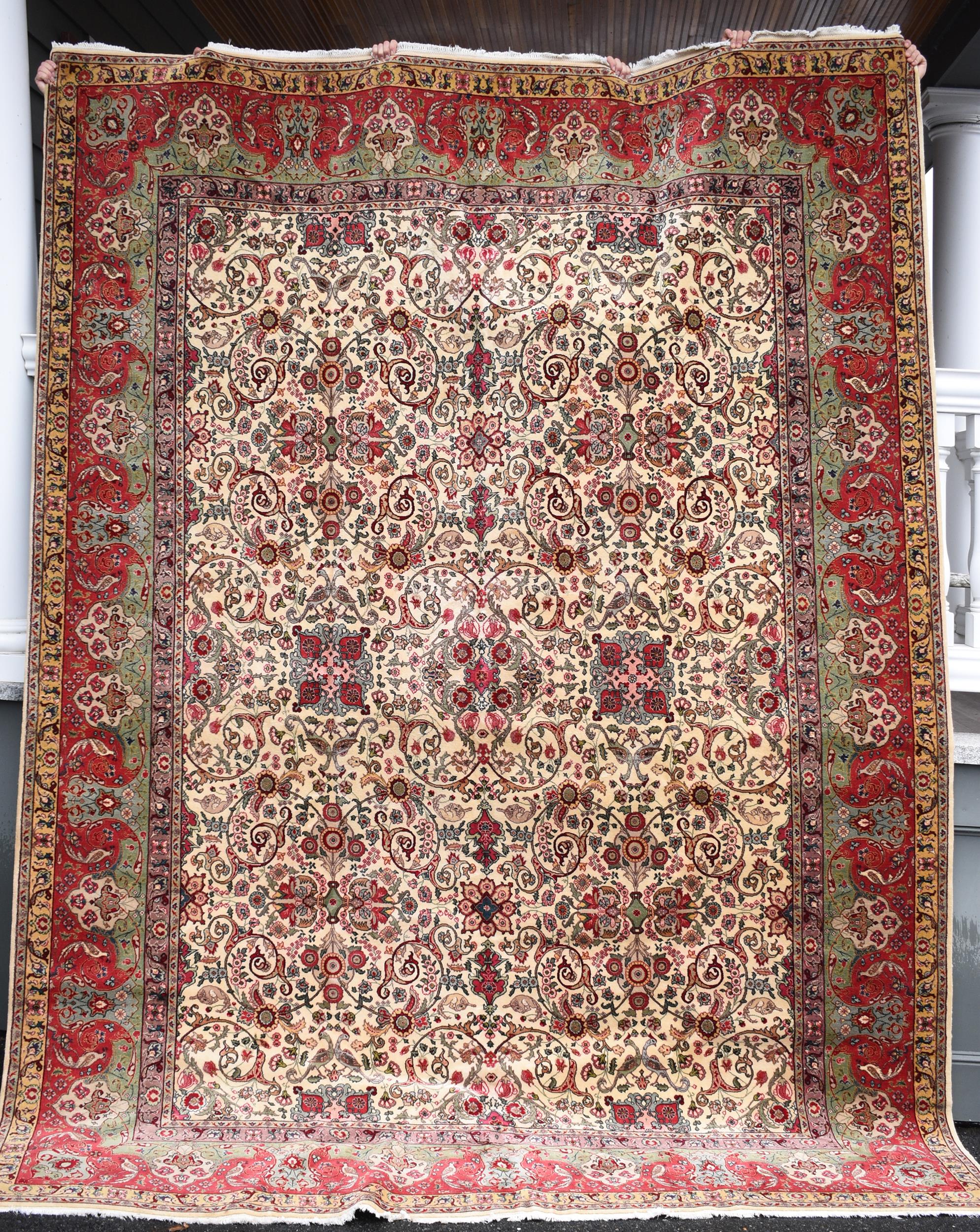 VINTAGE PERSIAN TABRIZ ROOM SIZE