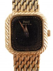 VINTAGE PIAGET 18K & ONYX LADI
