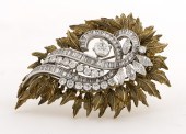 VINTAGE PLATINUM & 18K DIAMOND