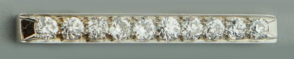 VINTAGE PLATINUM AND DIAMOND BAR