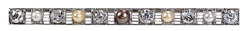 VINTAGE PLATINUM PEARL AND
