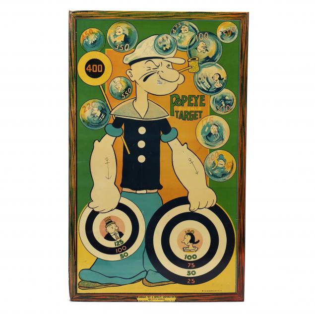 VINTAGE POPEYE BUBBLE TARGET Tin