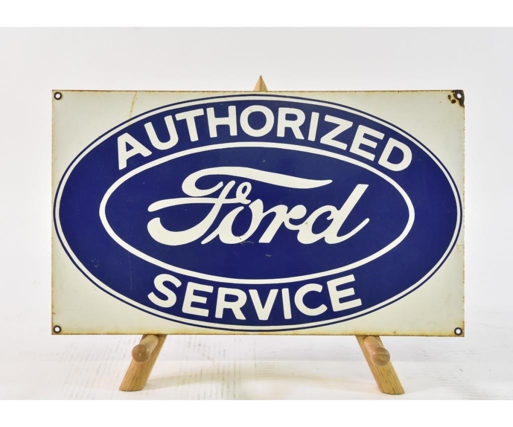 Vintage porcelain automotive sign