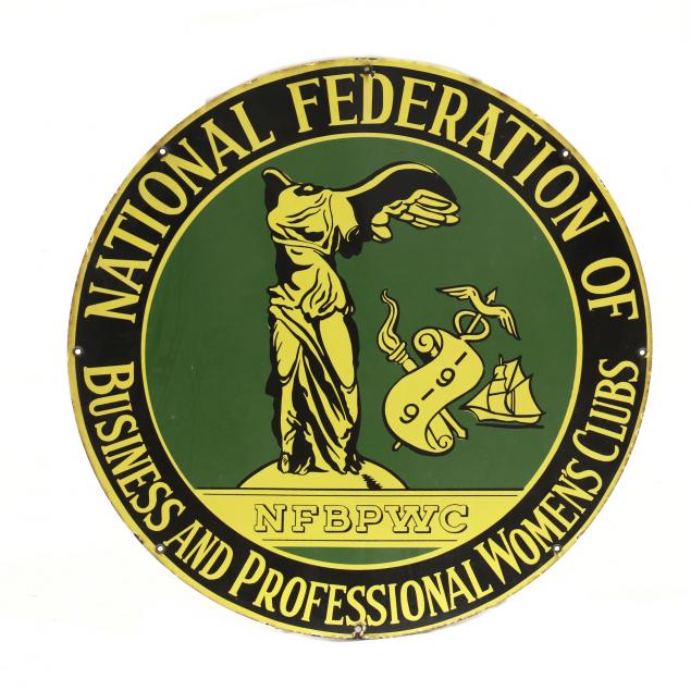 VINTAGE PORCELAIN SIGN, NATIONAL