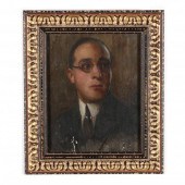 VINTAGE PORTRAIT PAINTING OF A