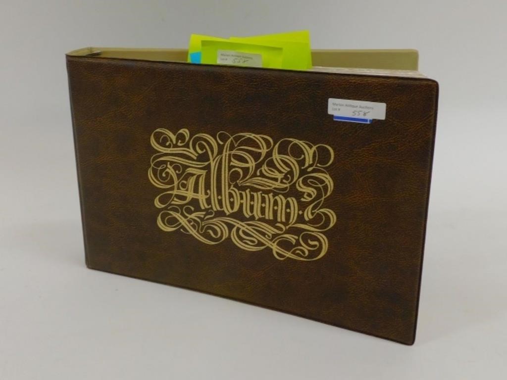 VINTAGE POSTCARD ALBUM CONTAINING