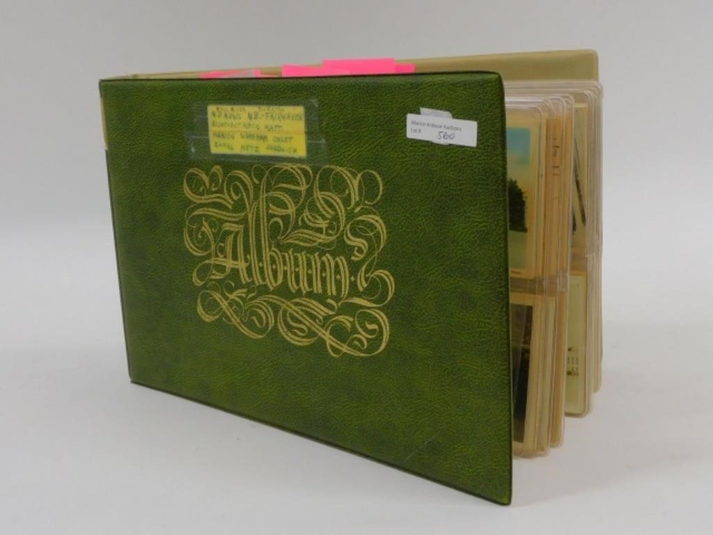 VINTAGE POSTCARD ALBUM WITH APPROX.