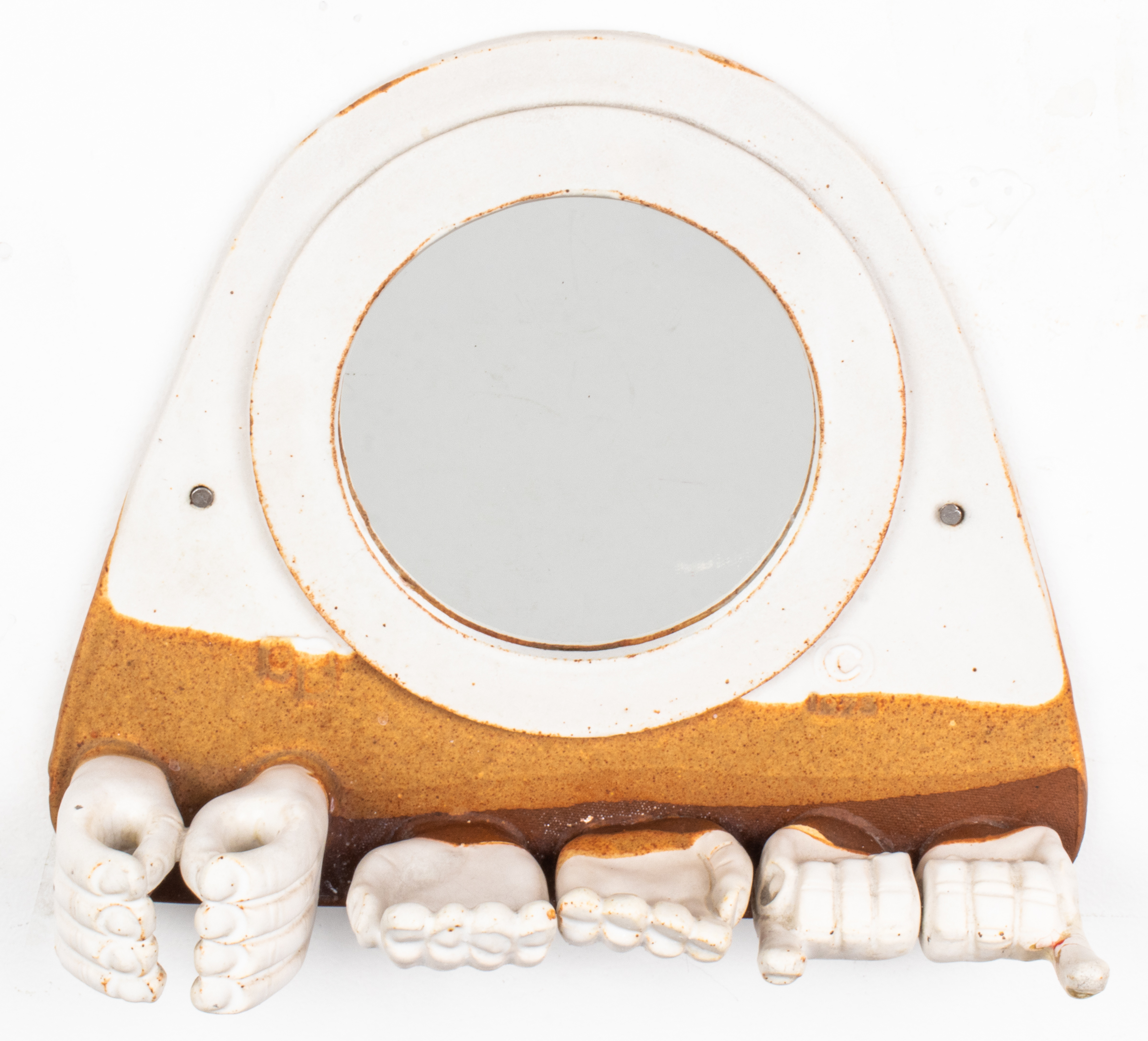 VINTAGE POTTERY VANITY MIRROR