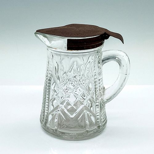 VINTAGE PRESSED GLASS SYRUP
