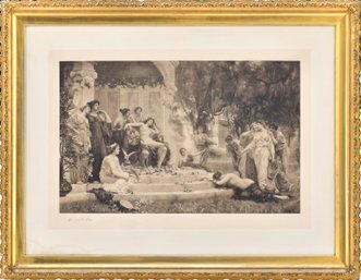 Vintage print pencil signed lower