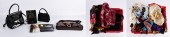 Vintage purses and scarves to