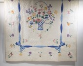 VINTAGE QUILT Hand Stitched Qu