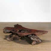 VINTAGE REDWOOD BURL ROOT COFF