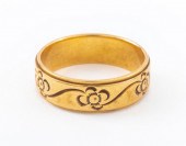 VINTAGE RETRO 14K WIDE ENGRAVE