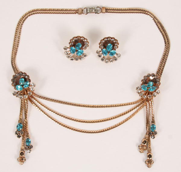 Vintage rhinestone 12K gold