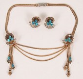 Vintage rhinestone 12K gold fi
