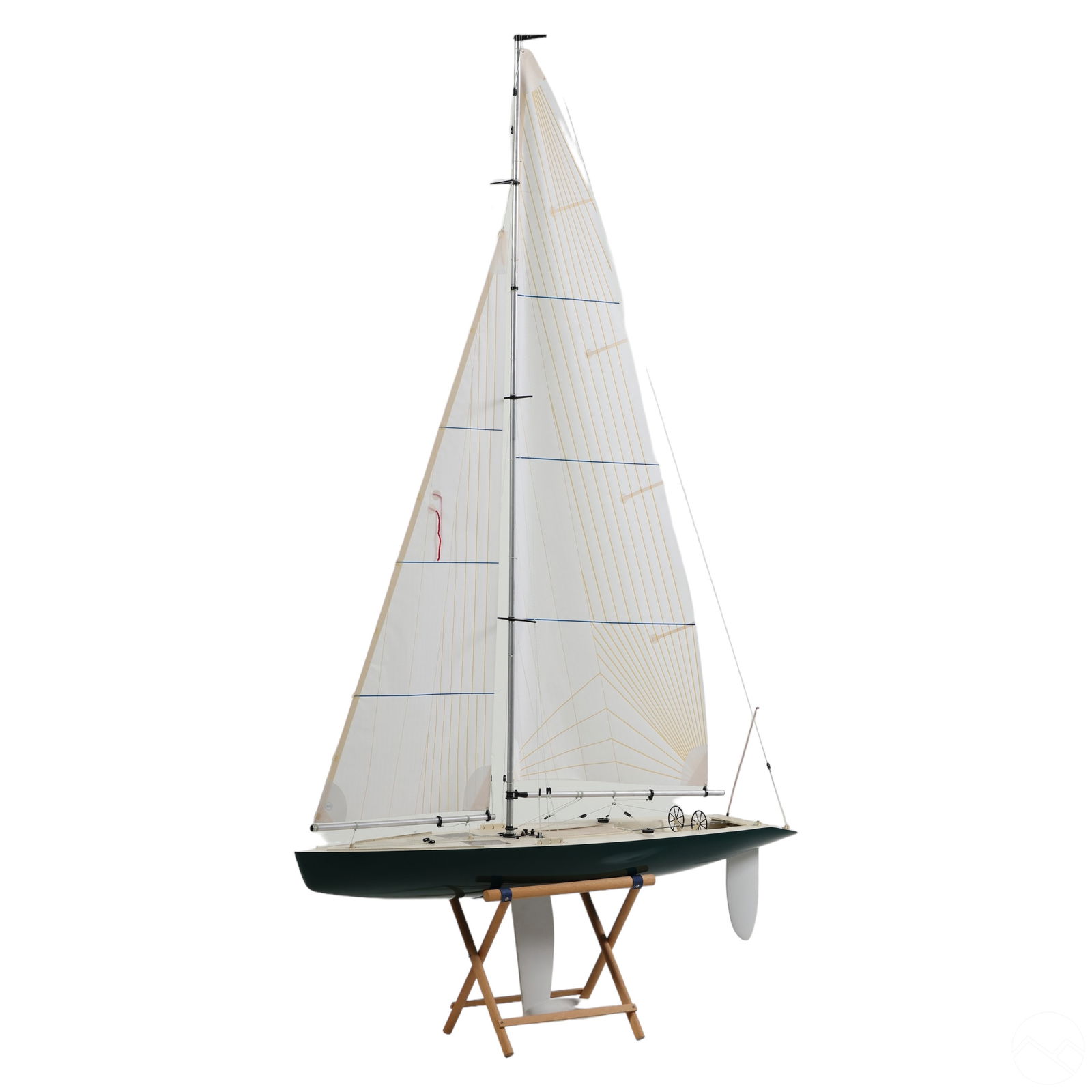 VINTAGE RIGGED MODEL SAILBOAT