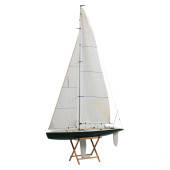 VINTAGE RIGGED MODEL SAILBOAT