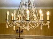 VINTAGE ROCK CRYSTAL AND BRASS