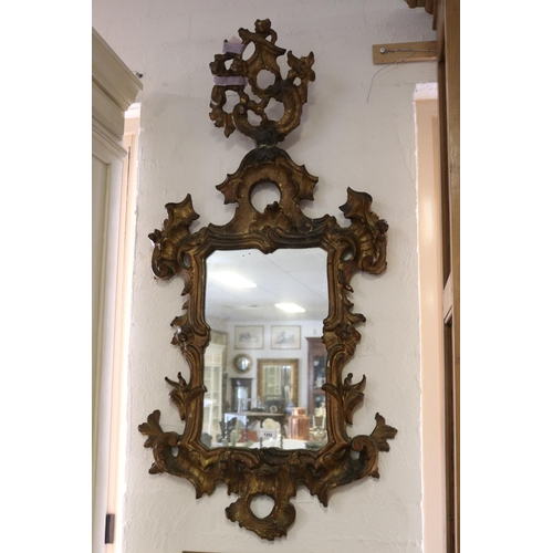 Vintage rococo revival pier mirror,