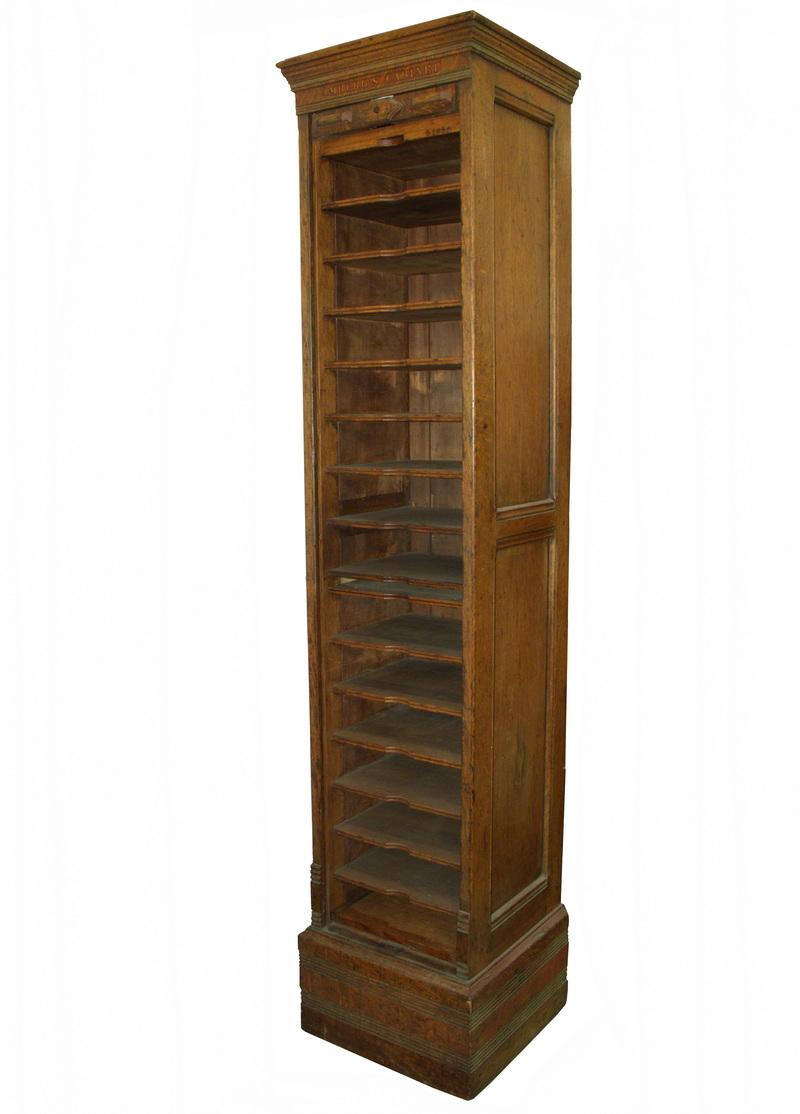 VINTAGE ROLLTOP FILE CABINET Golden