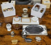 VINTAGE RONSON ONYX SMOKE SET,