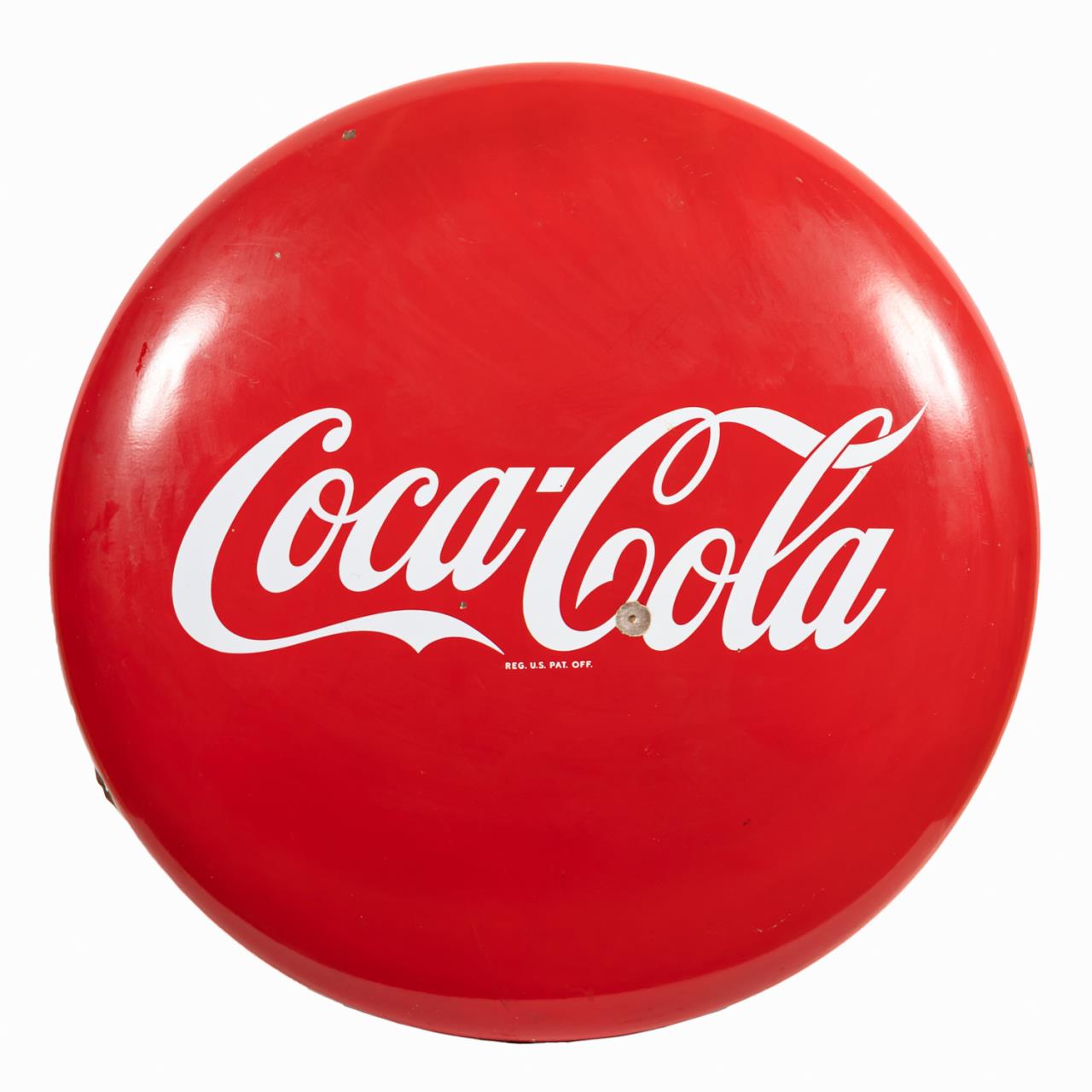 VINTAGE ROUND METAL COCA-COLA