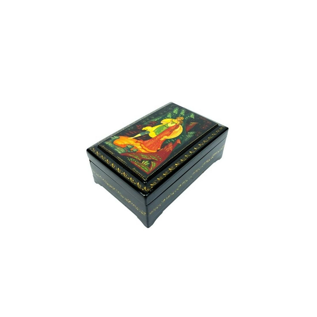 VINTAGE RUSSIAN BLACK LACQUERED