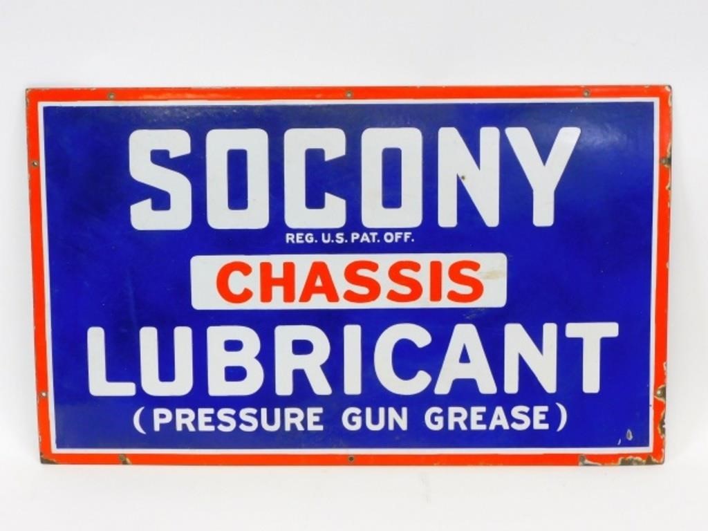 VINTAGE SACONY ENAMEL ADVERTISING