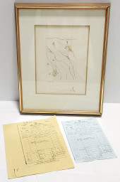 VINTAGE SALVADOR DALI DRYPOINT