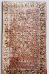 VINTAGE SAROUK HAND KNOTTED WO