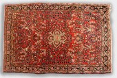 VINTAGE SAROUK HAND KNOTTED WO