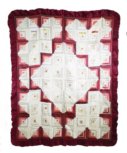 VINTAGE SATIN LOG CABIN