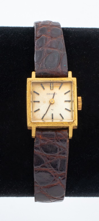 VINTAGE SEIKO 14K YELLOW GOLD WATCH