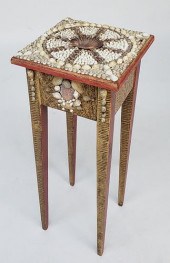 VINTAGE SHELL ENCRUSTED AND PA