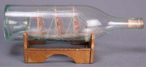 VINTAGE SHIP IN A BOTTLEThree