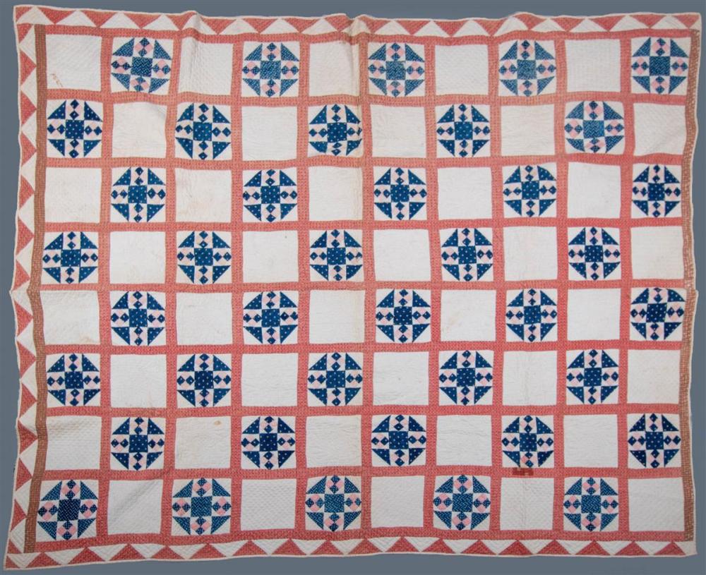 VINTAGE SHOO FLY PIECED QUILT