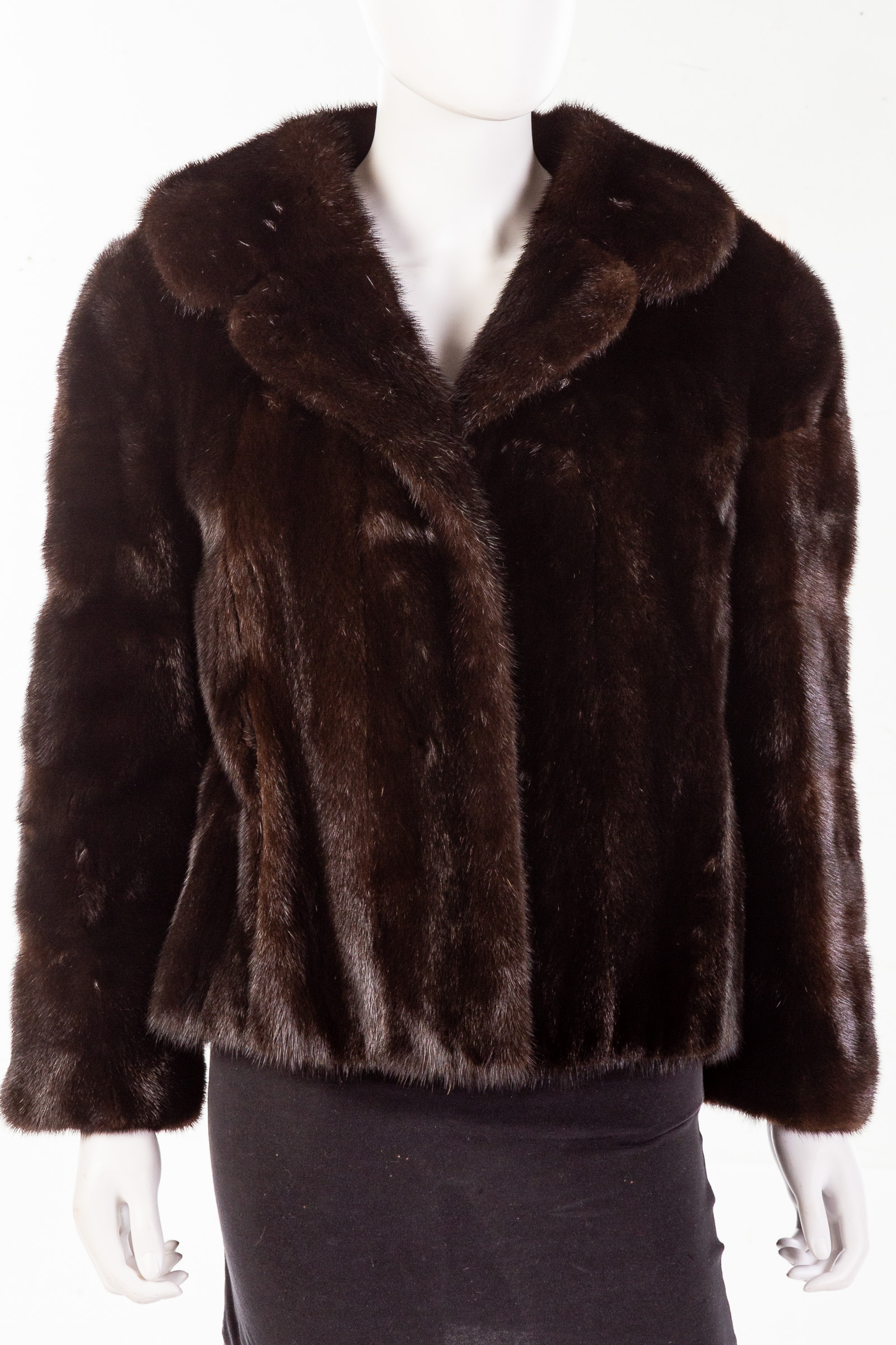 VINTAGE SHORT DARK BROWN MINK
