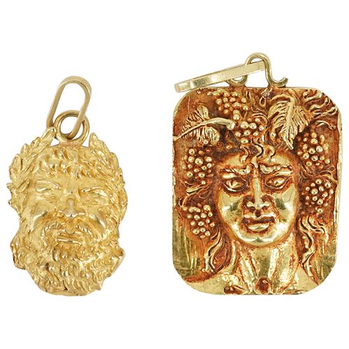 VINTAGE SIGNED 18K GOLD GRECO ROMAN