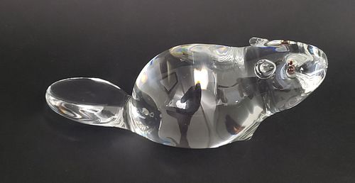 VINTAGE SIGNED STEUBEN CLEAR
