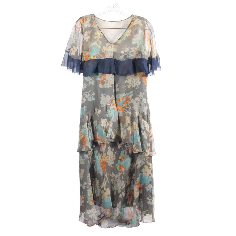 VINTAGE SILK FLORAL RUFFLE DAY