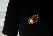 VINTAGE SILVER 43MM CABOCHON A