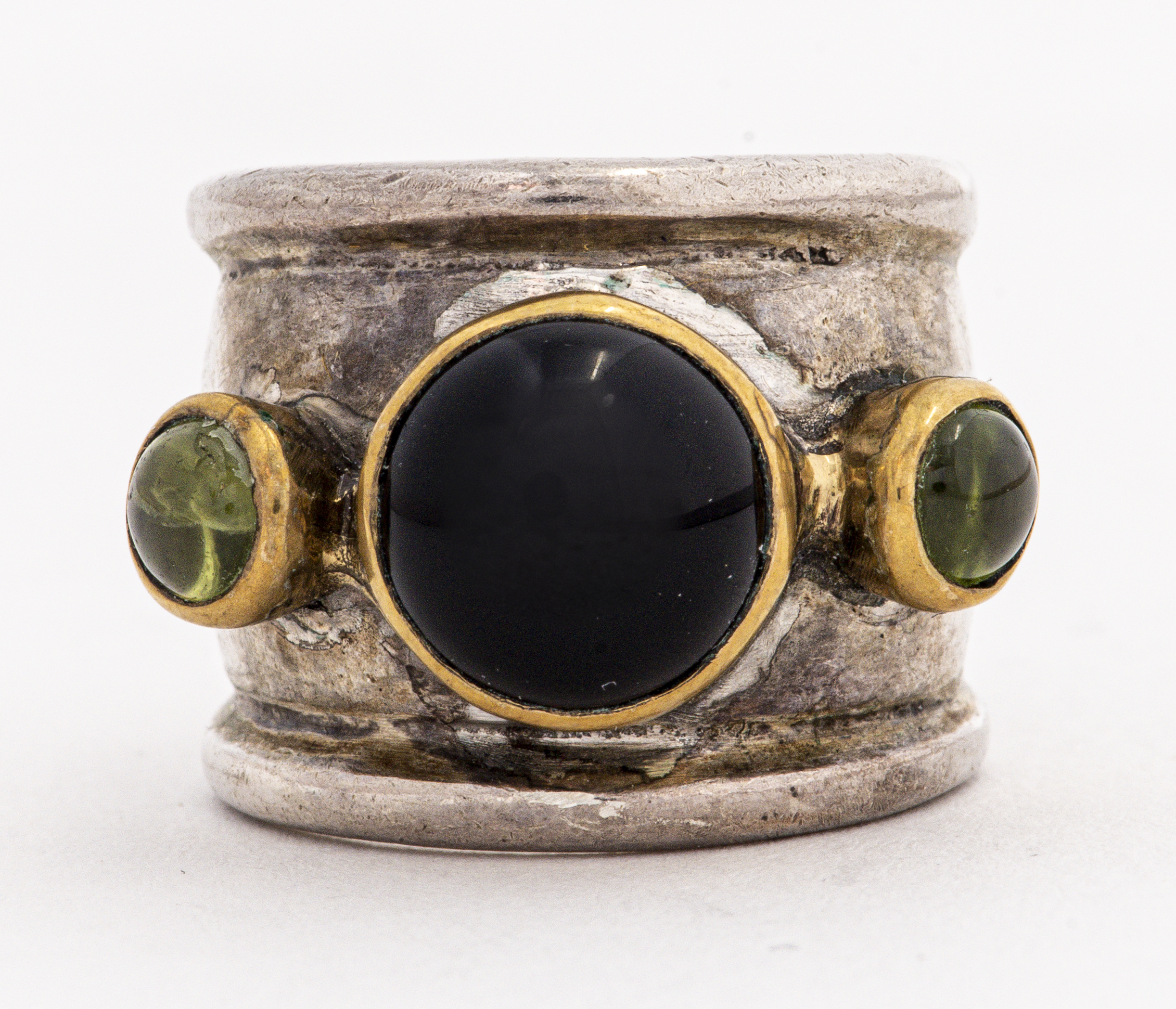 VINTAGE SILVER & BASE METAL ONYX