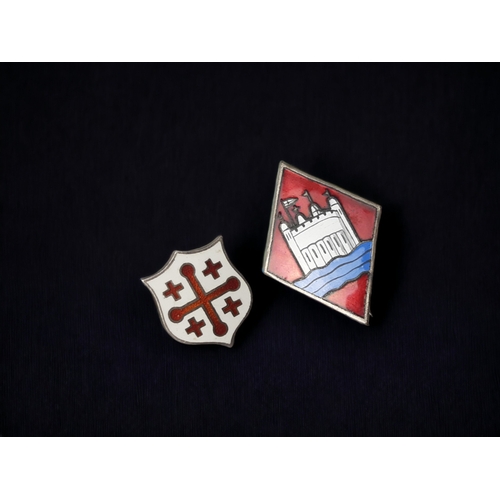 VINTAGE SILVER & ENAMEL 'TOWER OF