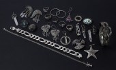 Vintage silver jewelry groupin